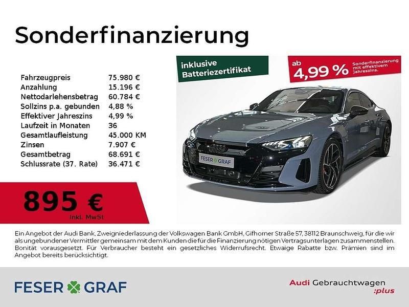 Kemoragrau metallic Gebraucht 2022 Audi RS e-tron GT Ambiente Limousine | 75.980 € (Superpreis) - Bild 1/1