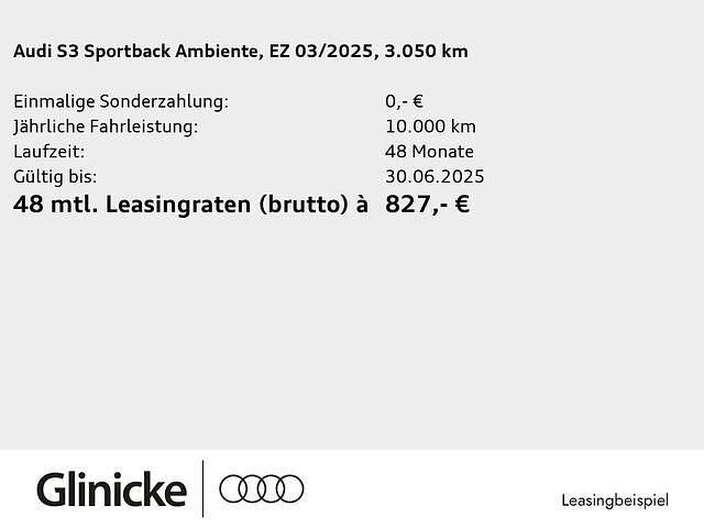 Gebraucht Audi S3 Sport 333 PS (244 kW) 2025 Polarmatteffekt audi exclusive Limousine