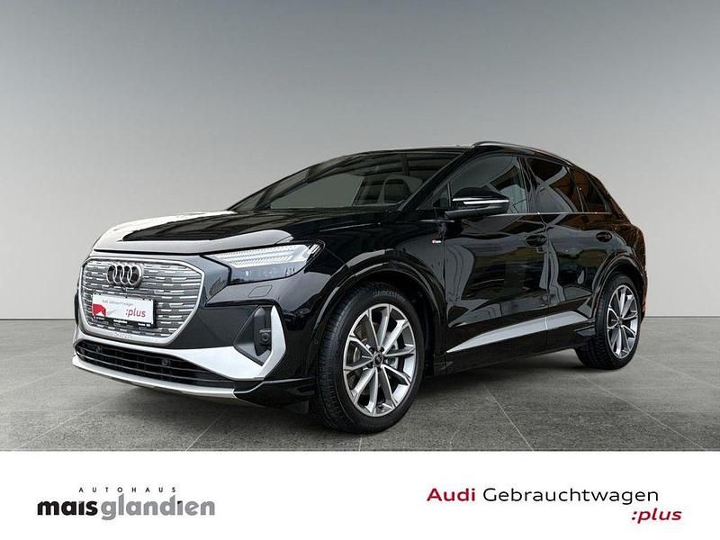 Mythosschwarz Gebraucht 2022 Audi Q4 e-tron S-Line SUV | 35.880 € (Fairer Preis) - Bild 1/4