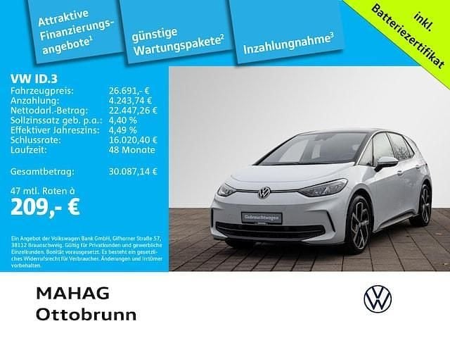Gebraucht VW ID.3 Pro 150 kW (204 PS) 2023 Weiß Kleinwagen