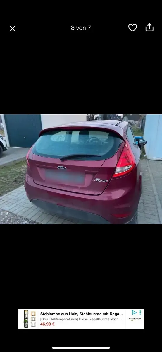 Gebraucht Ford Fiesta 60 PS (44 kW) 2009 Rot Kleinwagen