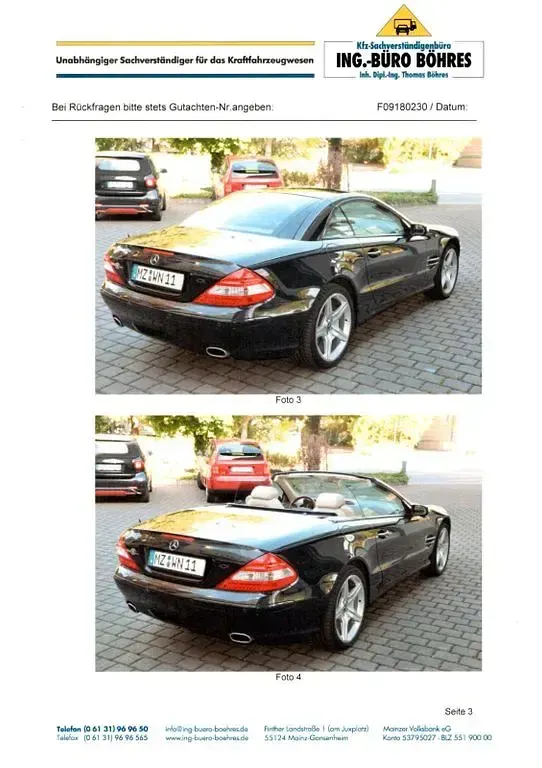 Gebraucht Mercedes SL350 Edition 245 PS (180 kW) 2005 Schwarz Cabrio