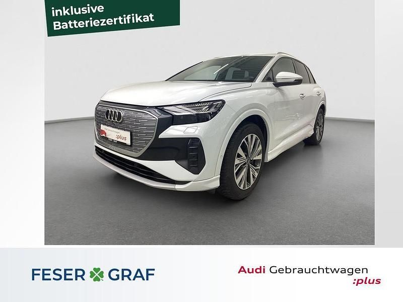 Gletscherweiß metallic Gebraucht 2023 Audi Q4 e-tron Advanced SUV | 31.980 € (Fairer Preis) - Bild 1/4