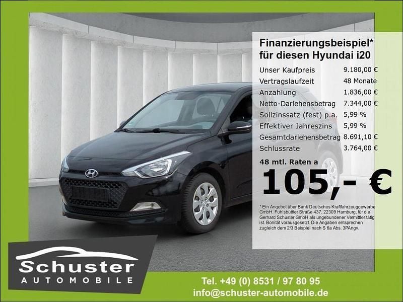 Schwarz Gebraucht 2018 Hyundai i20 Classic Limousine | 9.180 € (Guter Preis) - Bild 1/4