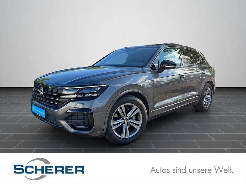 Siliziumgrau metallic Gebraucht 2021 VW Touareg R-line SUV | 44.950 € (Superpreis) - Bild 1/4