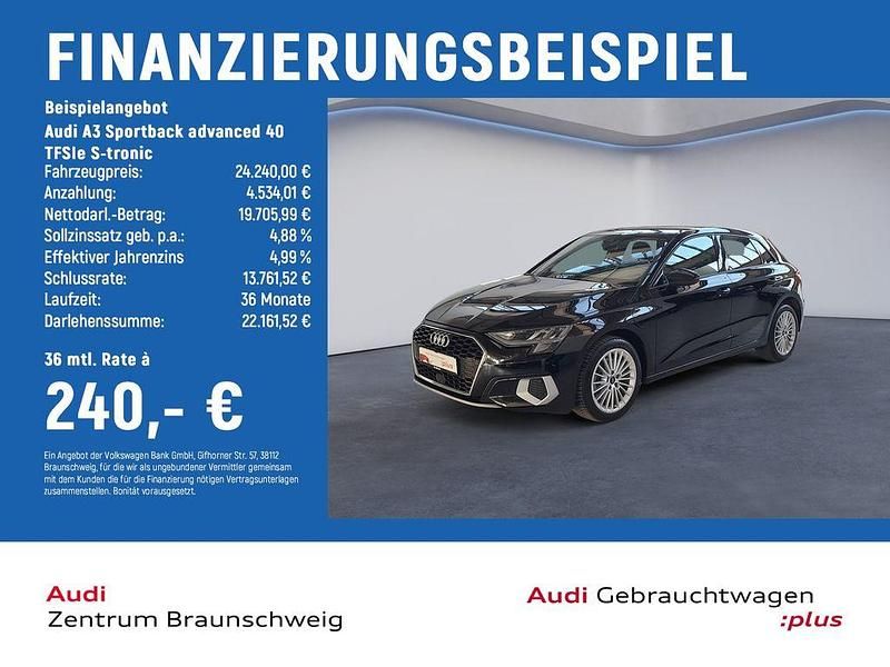 Gebraucht Audi A3 Advanced Plus 150 PS (110 kW) 2022 Schwarz Limousine