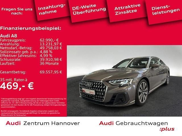 Terragrau metallic Gebraucht 2022 Audi A8 Ambiente Limousine | 62.990 € - Bild 1/4