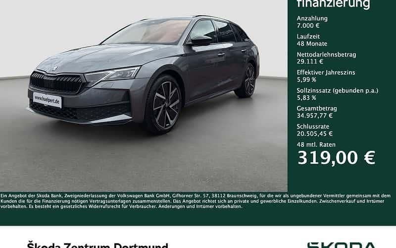 Graphitegrau metallic Gebraucht 2025 Skoda Octavia SportLine Kombi | 36.111 € (Fairer Preis) - Bild 1/4