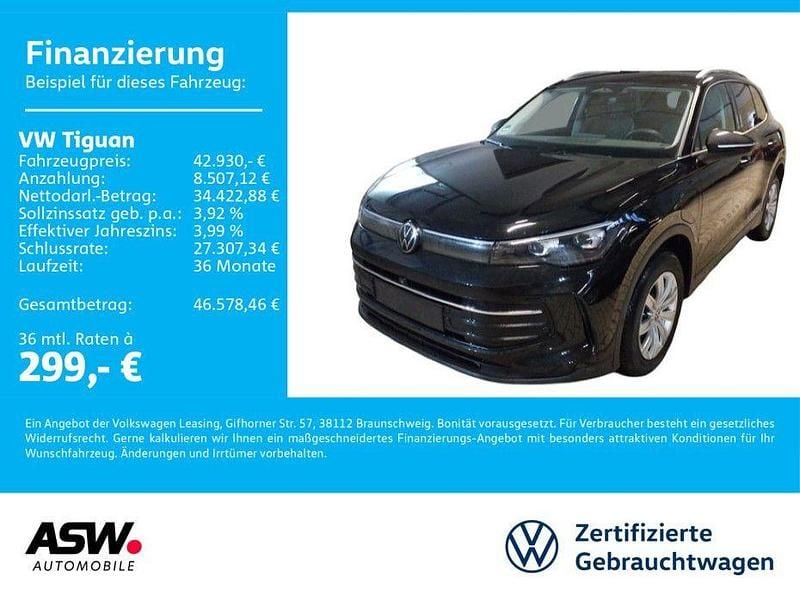 Gebraucht VW Tiguan Life 204 PS (150 kW) 2025 Grenadillschwarz metallic SUV
