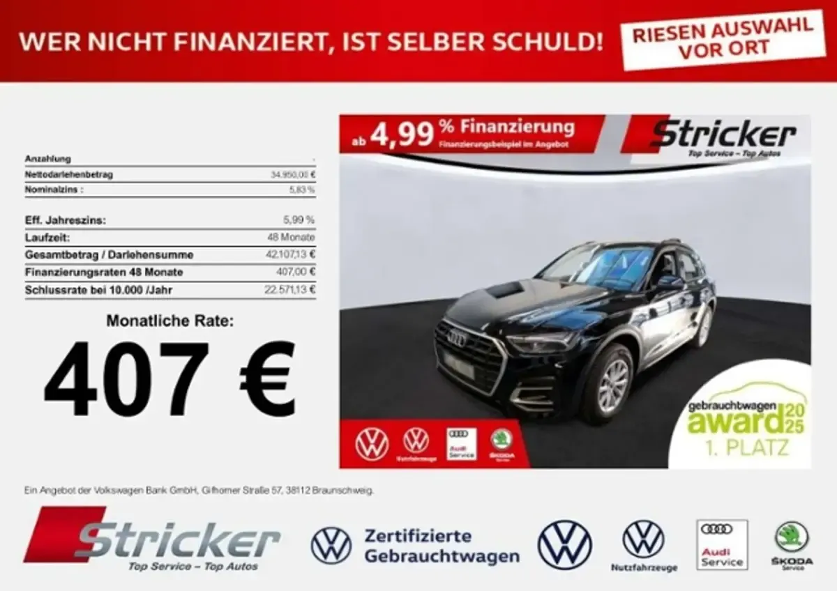 Brugt Audi Q5 204 HK (150 kW) 2023 Sort SUV