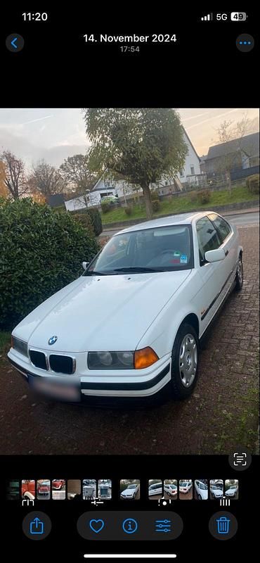Gebraucht BMW 316 105 PS (77 kW) 1998 Weiß Coupé