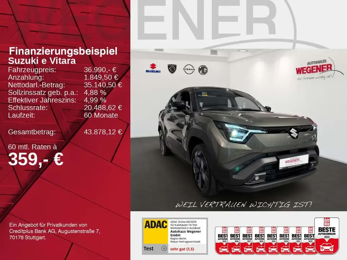 Gebraucht Suzuki e-Vitara Comfort+ 135 kW (184 PS) 2026 Land breeze green pearl metall SUV