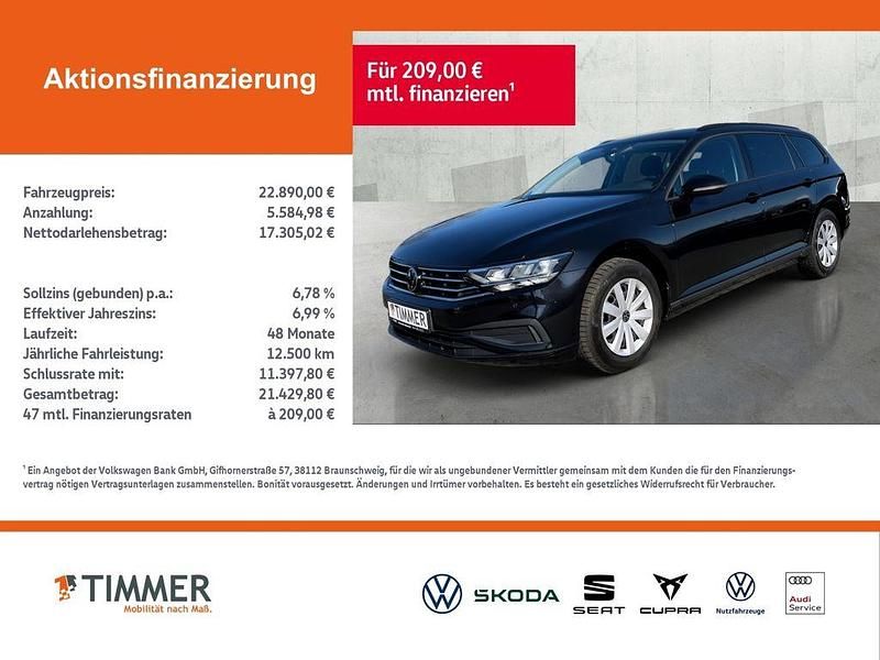 Gebraucht VW Passat Basis 150 PS (110 kW) 2022 Deep black perleffekt Kombi