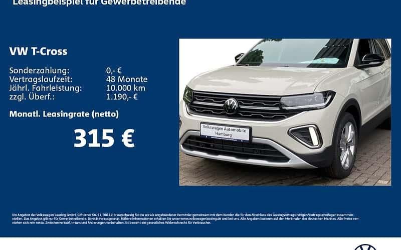 Grau Neu 2025 VW T-Cross Life SUV | 32.238 € (Etwas zu teuer) - Bild 1/4