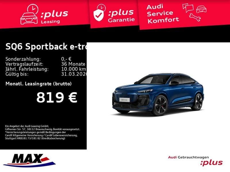 Ascariblau metallic Neu 2025 Audi SQ6 e-tron Edition .1 SUV | 85.979 € - Bild 1/2