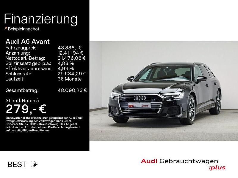 Mythosschwarz metallic (metallic) Gebraucht 2023 Audi A6 Sport Kombi | 43.888 € (Teuer) - Bild 1/4