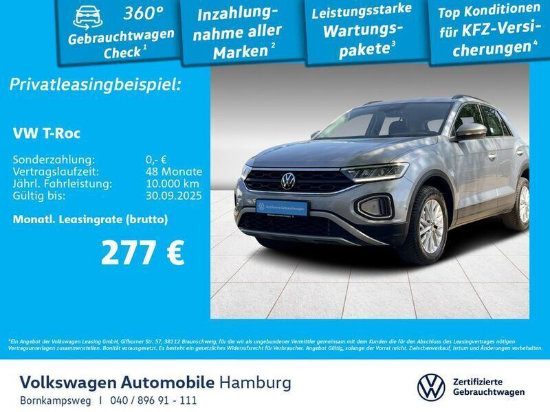 K2 pyritsilber metallic Gebraucht 2024 VW T-Roc Life SUV | 24.777 € (Fairer Preis) - Bild 1/4