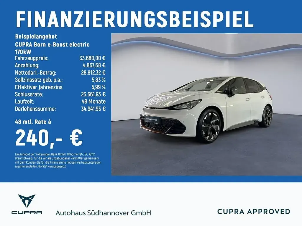 Używany Cupra Born e-Boost 169 kW (231 KM) 2025 Biały Hatchback