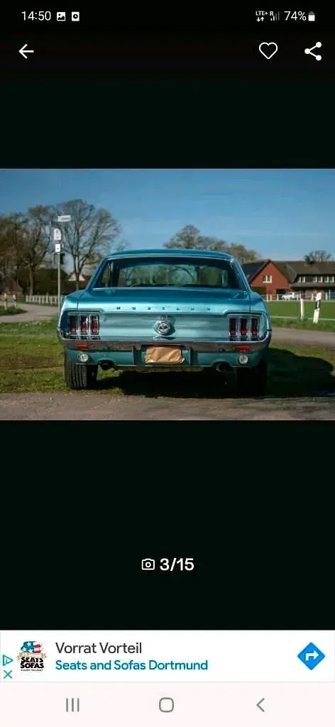 Gebraucht Ford Mustang 200 PS (147 kW) 1968 Blau Coupé