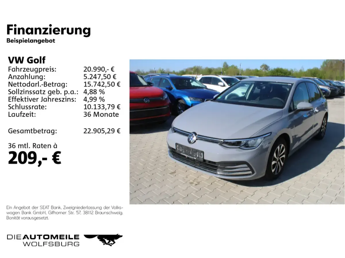 Brugt VW Golf VIII Active 131 HK (96 kW) 2022 Sedan