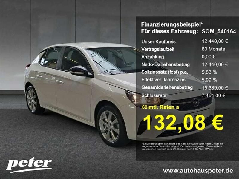 Weiß Gebraucht 2021 Opel Corsa Edition Kleinwagen | 12.440 € (Guter Preis) - Bild 1/2