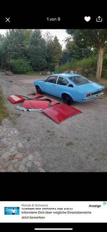 Gebraucht Opel Kadett 54 PS (39 kW) 1975 Blau Coupé