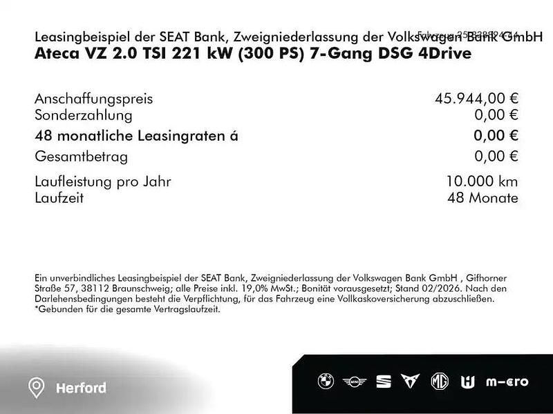 Neu Cupra Ateca 300 PS (220 kW) 2026 Magic schwarz metallic (schwarz) SUV