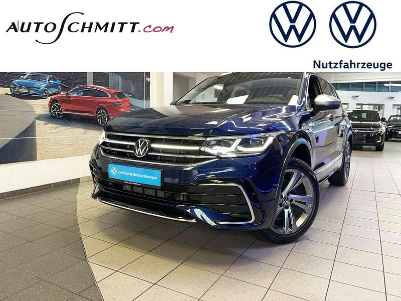 Atlantic blue metallic Gebraucht 2024 VW Tiguan Allspace R-line SUV | 43.480 € (Etwas zu teuer) - Bild 1/4