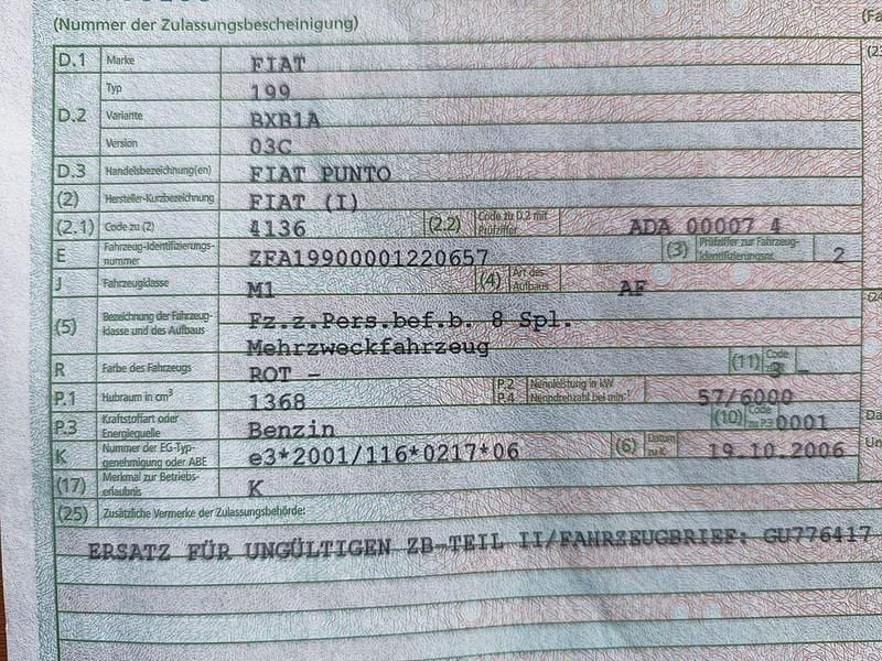 Gebraucht Fiat Punto 77 PS (56 kW) 2006 Rot Limousine