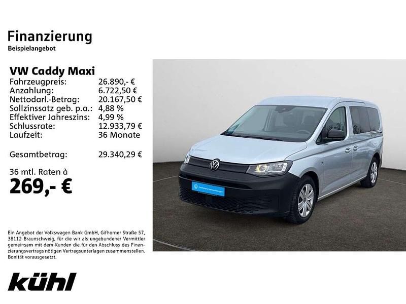 Gebraucht VW Caddy 102 PS (75 kW) 2021 Reflexsilber metallic Van / Kleinbus