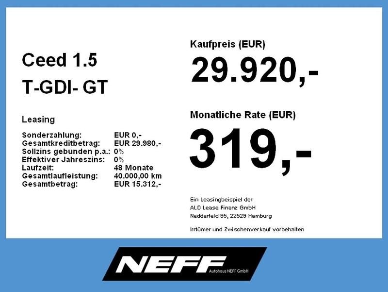 Neu Kia Ceed GT GT-Line 140 PS (102 kW) 2025 Infra red // rot Limousine