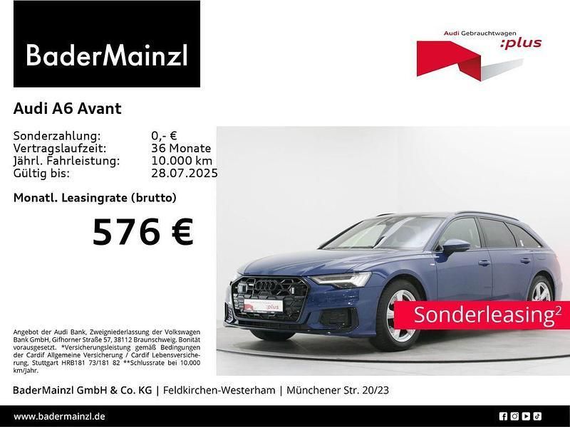 Ascariblau metallic Gebraucht 2024 Audi A6 S-Line Kombi | 61.930 € - Bild 1/2