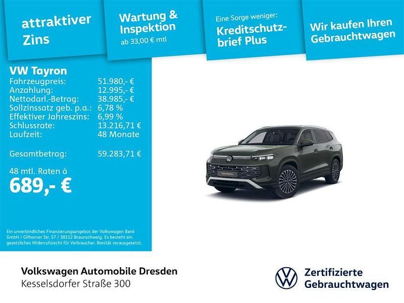 Grün Gebraucht 2025 VW Tayron Elegance SUV | 51.980 € - Bild 1/4