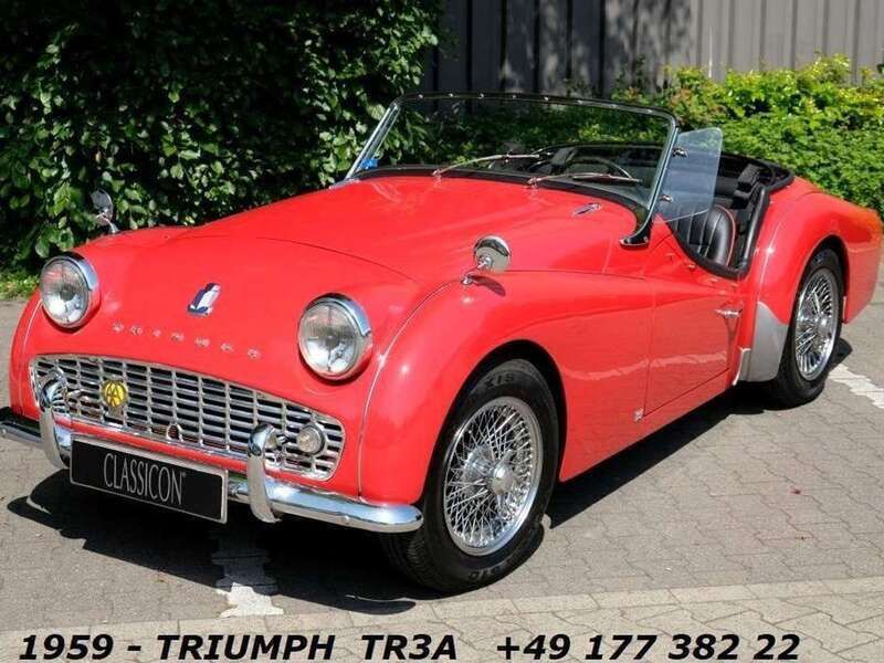 Signal red Gebraucht 1959 Triumph TR3 Cabrio | 29.950 € - Bild 1/4