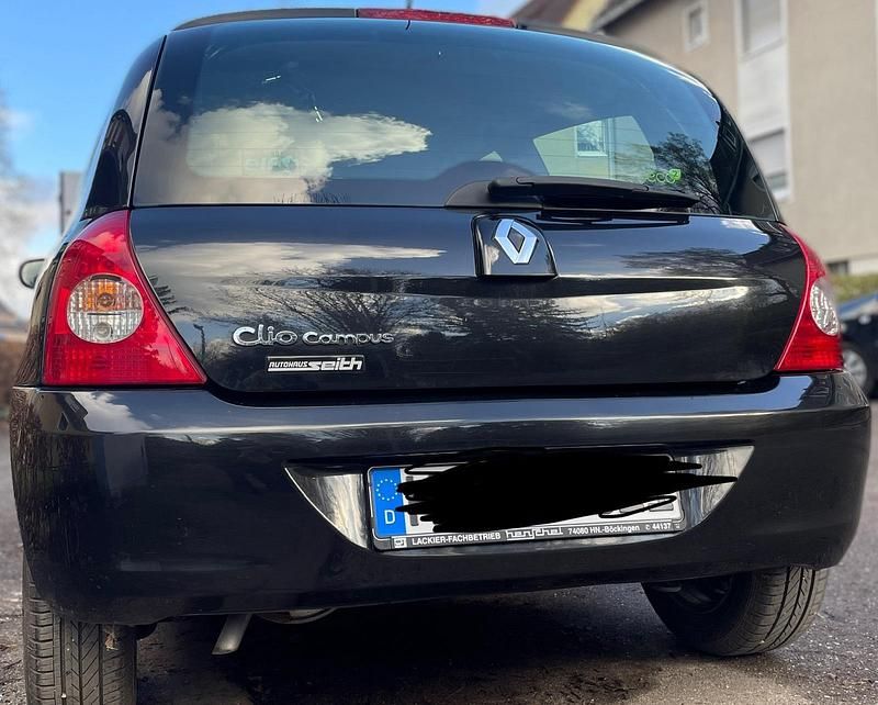 Schwarz Gebraucht 2008 Renault Clio II Campus Kleinwagen | 1.000 € - Bild 1/4