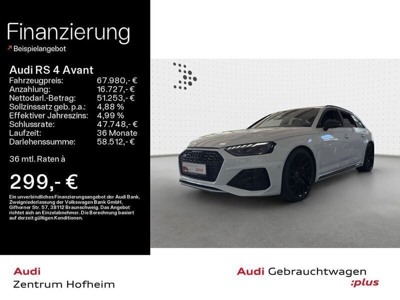 Weiß Gebraucht 2022 Audi RS4 Ambiente Kombi | 67.980 € (Superpreis) - Bild 1/4