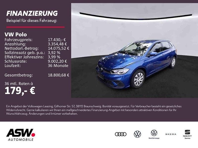 Reef blue metallic Gebraucht 2023 VW Polo Life Limousine | 17.430 € (Fairer Preis) - Bild 1/4