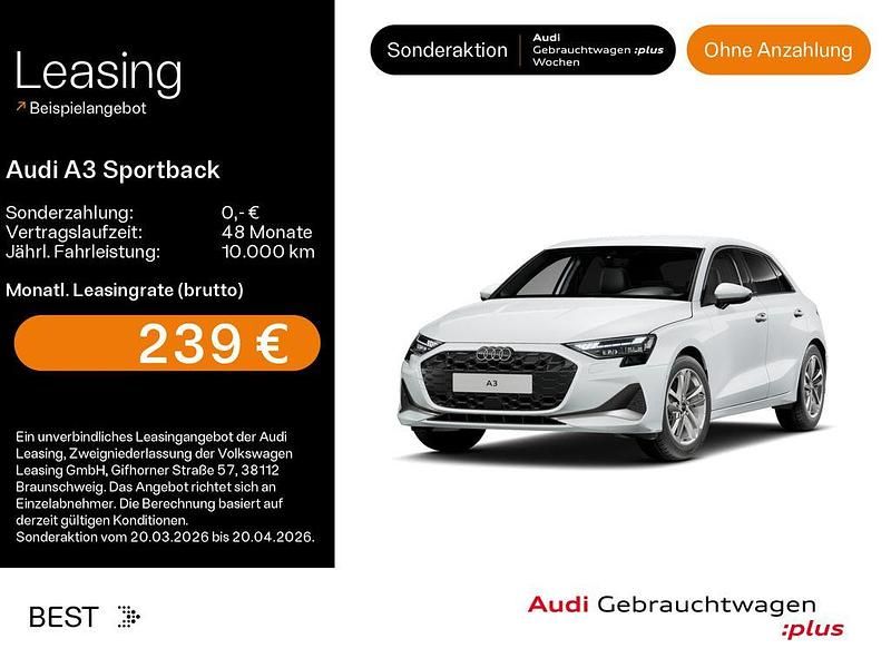 Gebraucht Audi A3 Advanced Plus 150 PS (110 kW) 2025 Gletscherweiß metallic Limousine