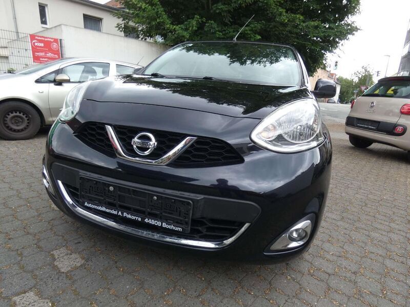 Sapphire black (m) Gebraucht 2015 Nissan Micra Acenta Kleinwagen | 6.500 € (Fairer Preis) - Bild 1/4