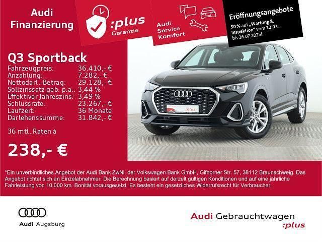 Schwarz Gebraucht 2024 Audi Q3 Sportback S-Line SUV | 36.410 € (Superpreis) - Bild 1/4