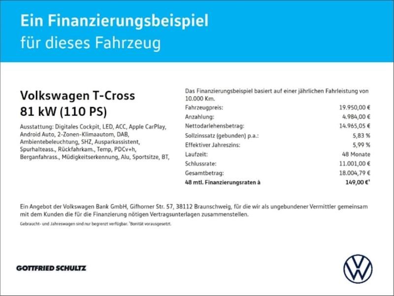 Gebraucht VW T-Cross Style 110 PS (80 kW) 2022 SUV
