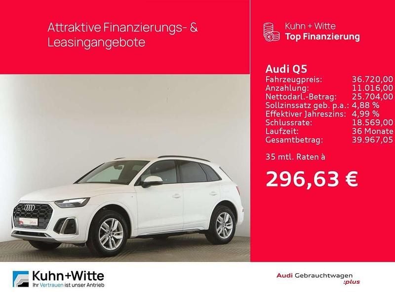 Ibisweiß Gebraucht 2021 Audi Q5 S-Line SUV | 36.720 € (Superpreis) - Bild 1/3