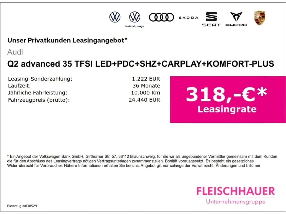 Gebraucht Audi Q2 Advanced Plus 150 PS (110 kW) 2023 Grau SUV