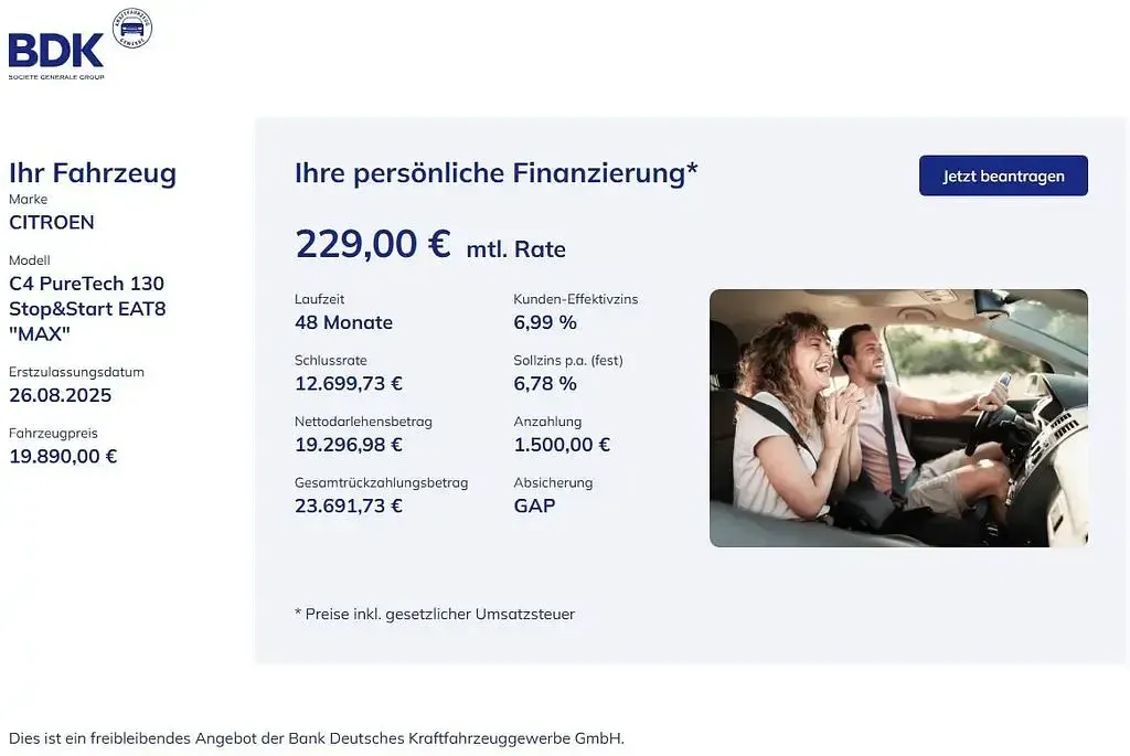 Gebraucht Citroën C4 131 PS (96 kW) 2025 Grau SUV