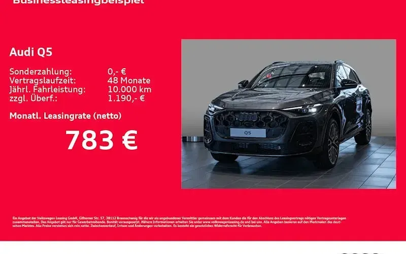 Neu Audi Q5 Ambiente 299 PS (219 kW) 2026 Grau SUV
