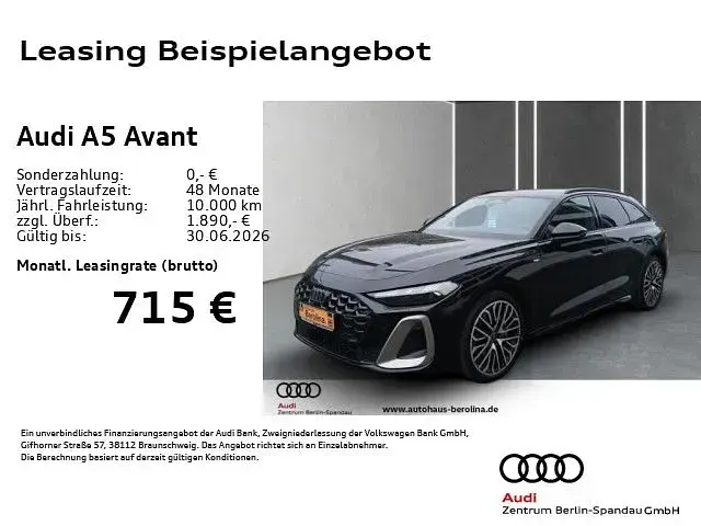 Nouvelle Audi A5 S-Line 204 ch (150 kW) 2026 Noir Break