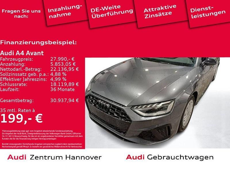 Gebraucht Audi A4 S-Line 150 PS (110 kW) 2023 6y daytonagrau perleffekt (metallic) Kombi