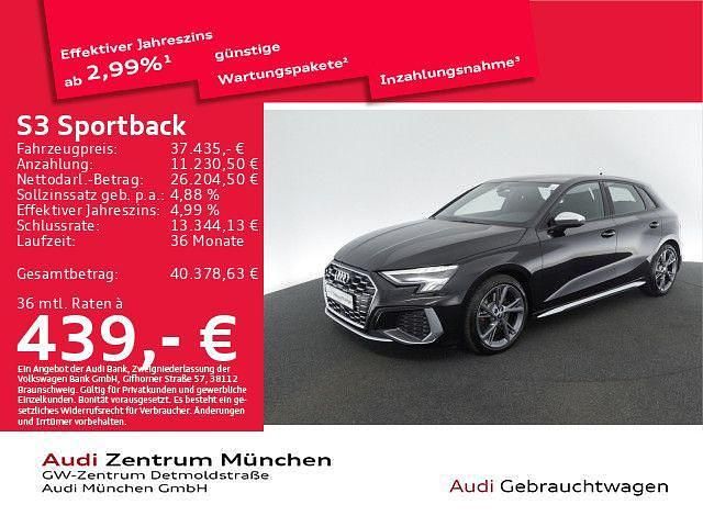 Mythosschwarz metallic Gebraucht 2024 Audi S3 Design Limousine | 37.435 € (Superpreis) - Bild 1/2