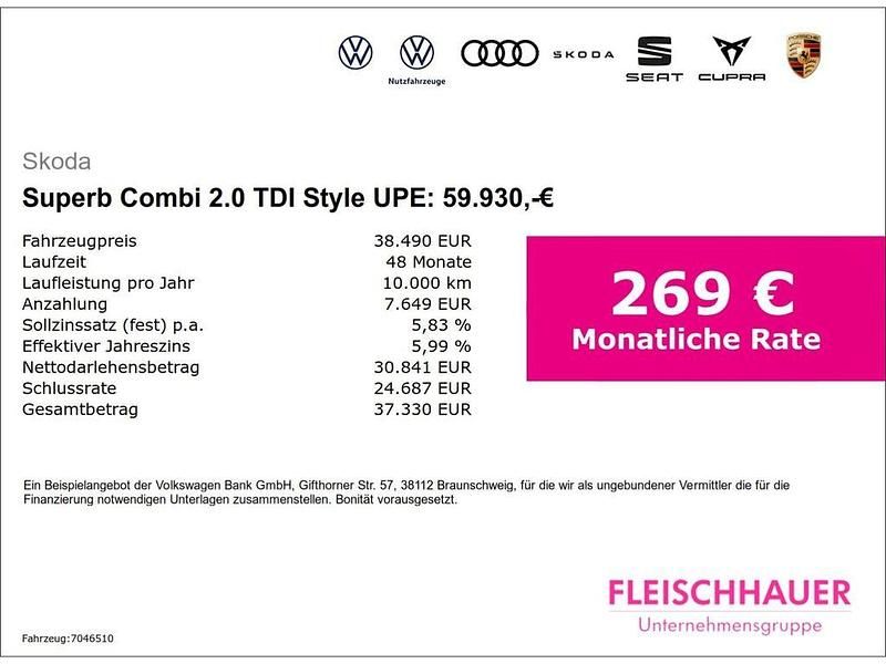 Gebraucht Skoda Superb Style 150 PS (110 kW) 2024 Silber Kombi