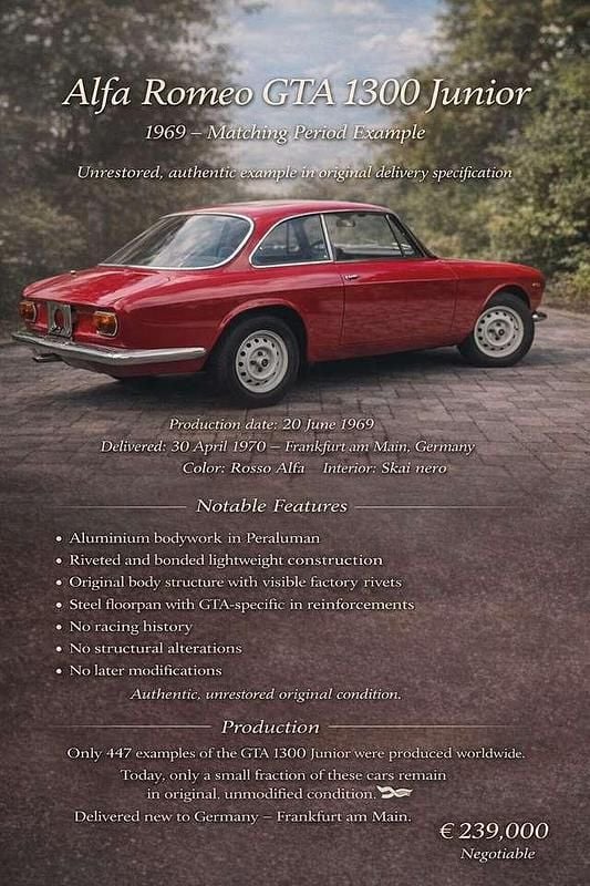 Gebraucht Alfa Romeo GTA 95 PS (69 kW) 1970 Rot Coupé